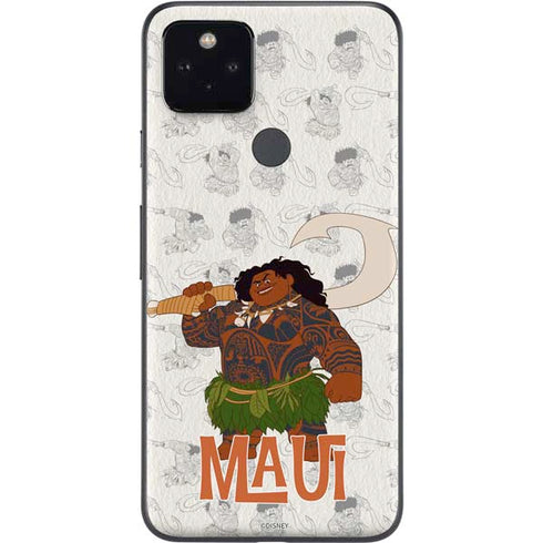 Disney Princess Moana Maui Pattern Google Pixel 5a Skin